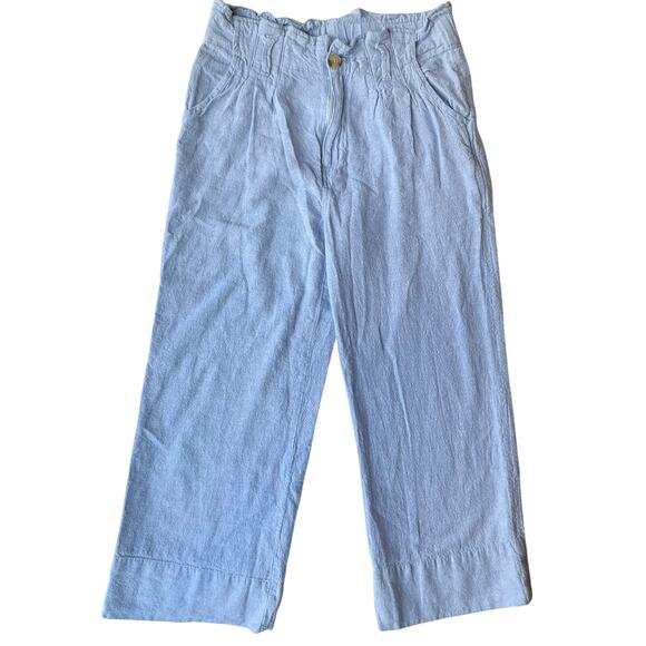 MASON & BELLE Women Elastic Waist Casual Straight Pants size 4, Blue - Picture 1 of 12